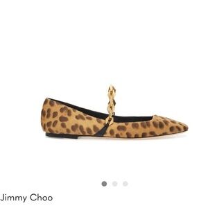 NWT Jimmy Choo Leopard Print Tilda Flats 37.5